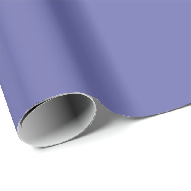 Papier Cadeau Très Peri-winkle, bleu violet couleur solide (Coin rond)