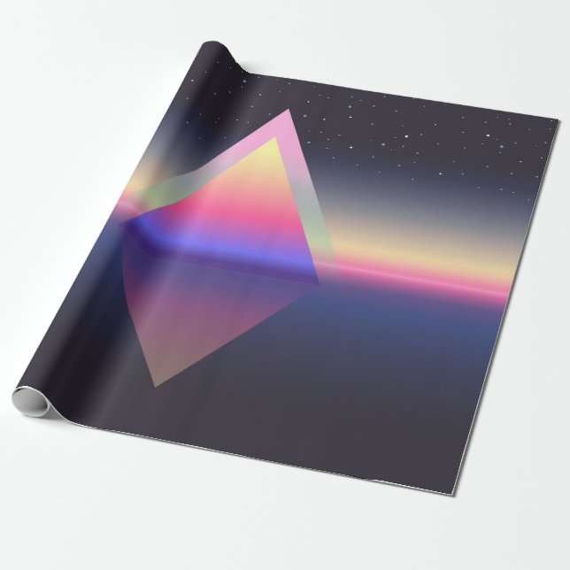 Papier Cadeau Triangle brillant. Concept Ethereum. abs futuriste (Déroulé)
