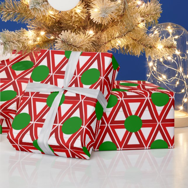 Papier Cadeau Triangle de Noël (Vacances)