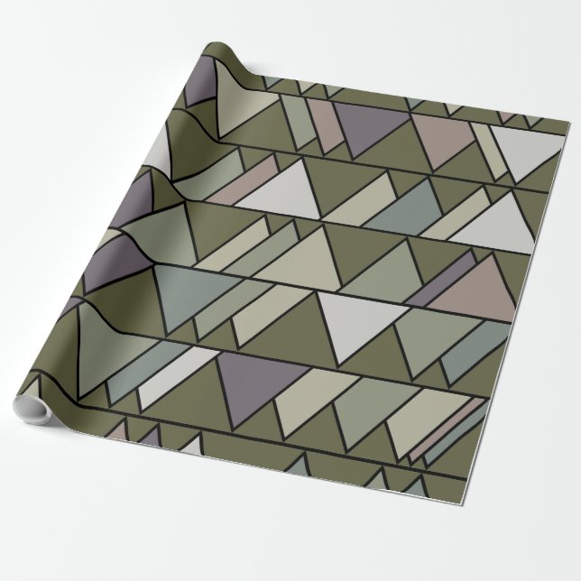 Papier Cadeau Triangles Camo (Déroulé)