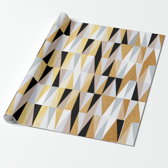 Papier Cadeau triangles de conception scandinave sans couture mo (Déroulé)