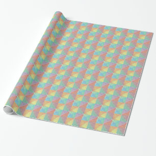 Papier Cadeau Triangles Géométriques d'Art à l'Aquarelle de Coul