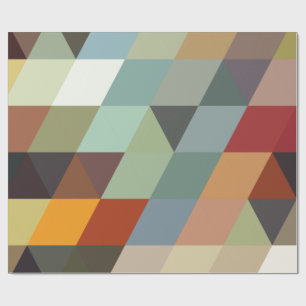 Papier Cadeau Triangles multicolores géométriques des motifs