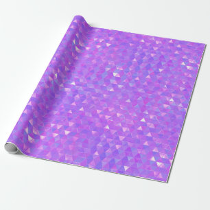 Papier Cadeau Triangles Tendance violet rose