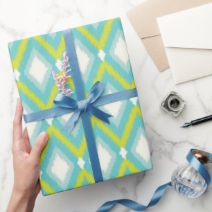 Papier Cadeau Tribal Ikat Chevron