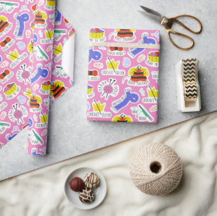 Papier Cadeau Tricot Crochet Love