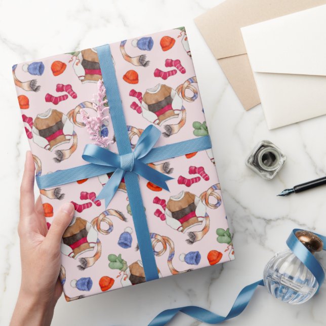 Papier Cadeau Tricot Joy (Platinum Pink) - Papier à envelopper (Cadeaux)