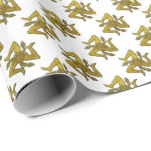Papier Cadeau Trinacria sicilien et votre couleur