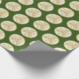 Papier Cadeau Trio de chien celte d'or Patten
