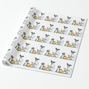 Papier Cadeau Trio de lévrier italien