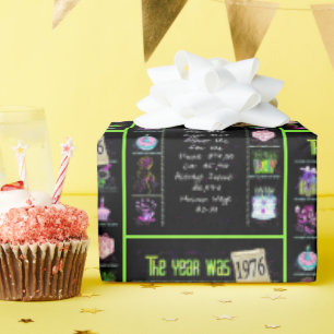 Papier Cadeau Trivia de l'année d'anniversaire 1976