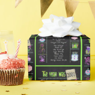 Papier Cadeau Trivia de l'année d'anniversaire 2001