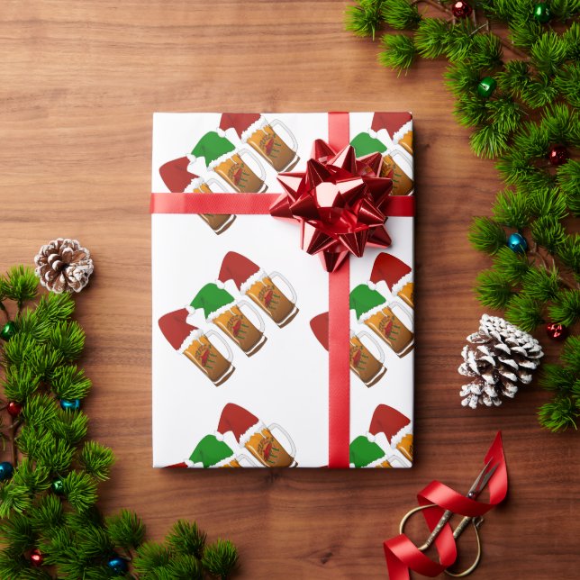 Papier Cadeau Trois Amis Christmas Cerveza (Cadeau de vacances)