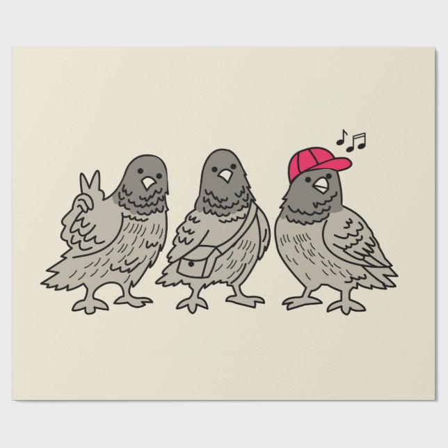 Papier Cadeau Trois meilleurs amis (Plat)