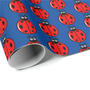 Papier Cadeau Trois petits Ladybugs - Papier d'enveloppement mat