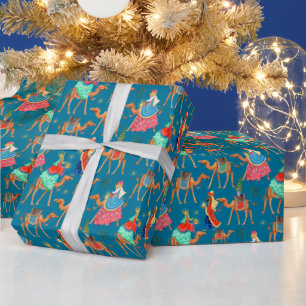 Papier Cadeau Trois Sages Hommes Los Reyes magos vacances de Noë