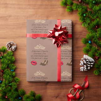 Papier Cadeau Trop Glam Pour Se Soucier – Citation Chic