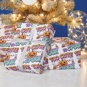 Papier Cadeau Trop mignon pour parler - Kawaii Pastel Halloween