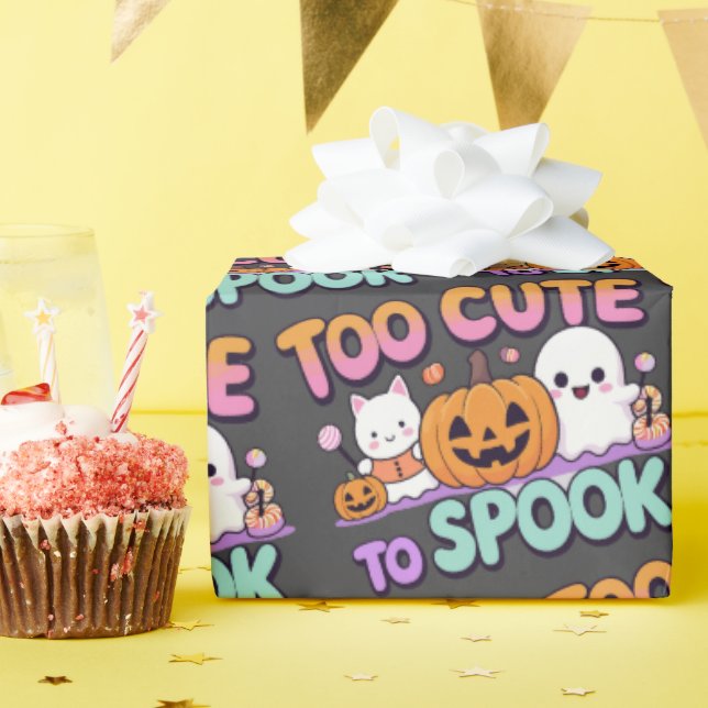 Papier Cadeau Trop mignon pour parler - Kawaii Pastel Halloween (Fête d'anniversaire)