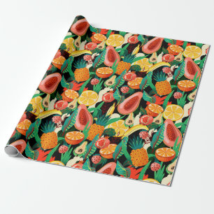 Papier Cadeau Tropcal fruit wrapping paper