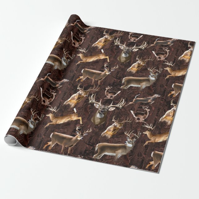 Papier Cadeau Trophée Whitetail Bucks (Déroulé)