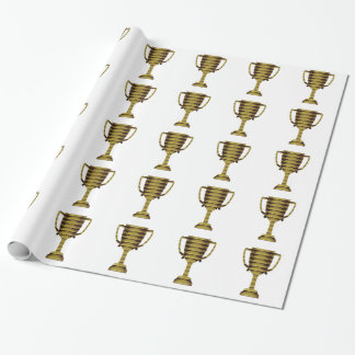 Papier Cadeau TROPHY GOLD : Réussite, Concurrence, Sports