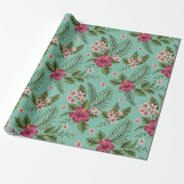 Papier Cadeau Tropical (Déroulé)