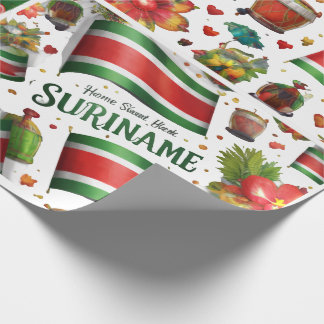 Papier Cadeau Tropical Drapeau Suriname | Couleur