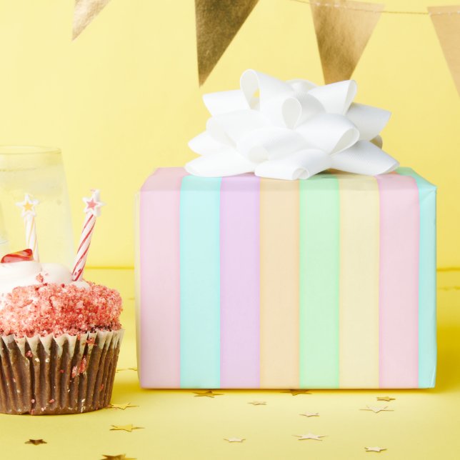 Papier Cadeau Tropical Stripes (Fête d'anniversaire)