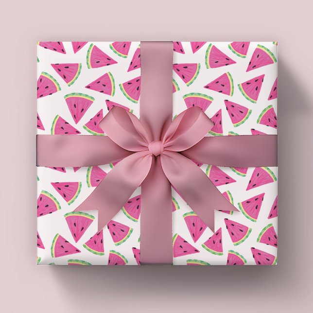 Papier Cadeau Tropical Watermelon Pattern (Tropical fruit watermelon summer wrapping paper rolls)