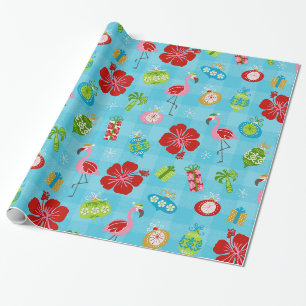 Papier Cadeau Tropiques Festifs Vacances Hawaïennes Moderne du M