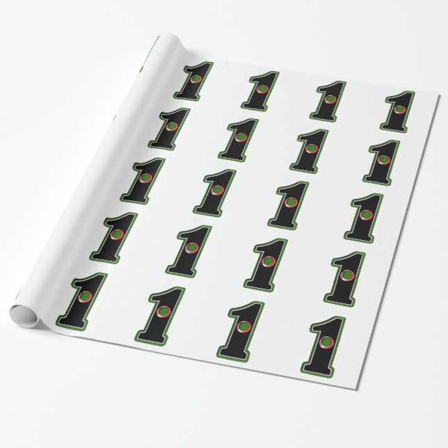 Papier Cadeau Trou de Golfeur à haute note en un (Déroulé)