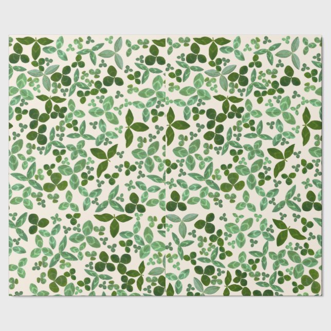 Papier Cadeau Trouvez les quatre trèfles - Saint Patrick's day (Couture)