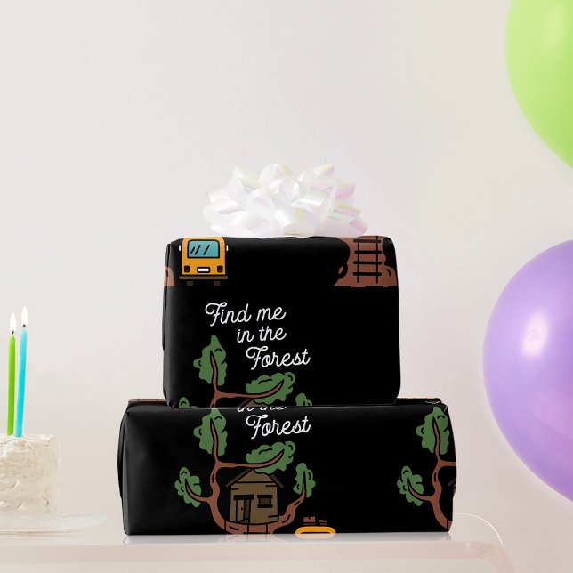 Papier Cadeau Trouvez-Moi Dans La Forêt (Créateur téléchargé)
