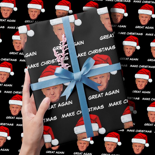 Papier Cadeau Trump 2024, c'est amusant, de rendre à Noël sa gra (Créateur téléchargé)