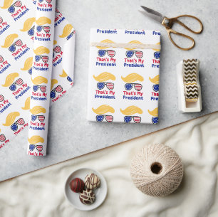 Papier Cadeau Trump 47 - C'est mon président