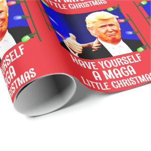 Papier Cadeau TRUMP A UN MAGA PETIT Papier D'ENVELOPPEMENT DE NO