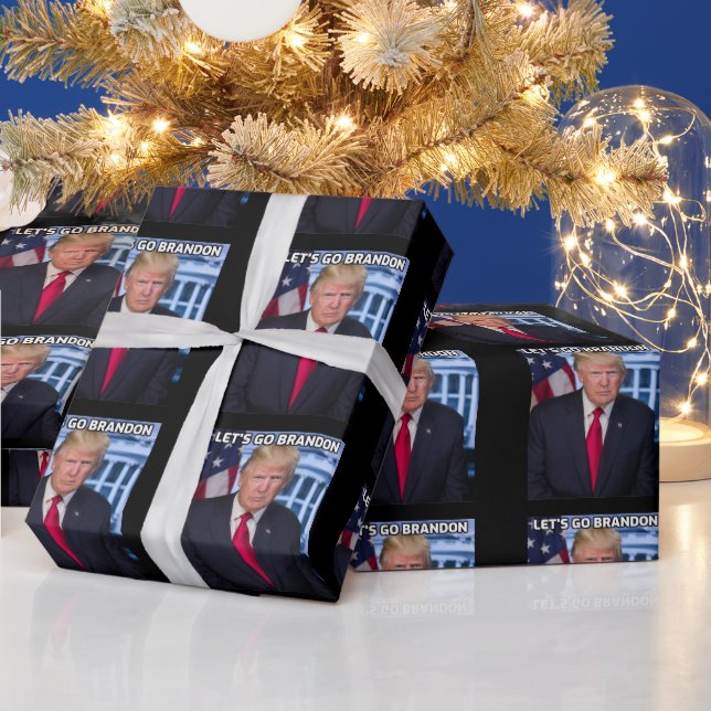 PAPIER CADEAU TRUMP ALLONS BRANDON CHRISTMAS WRAPPING PAPIER (Vacances)