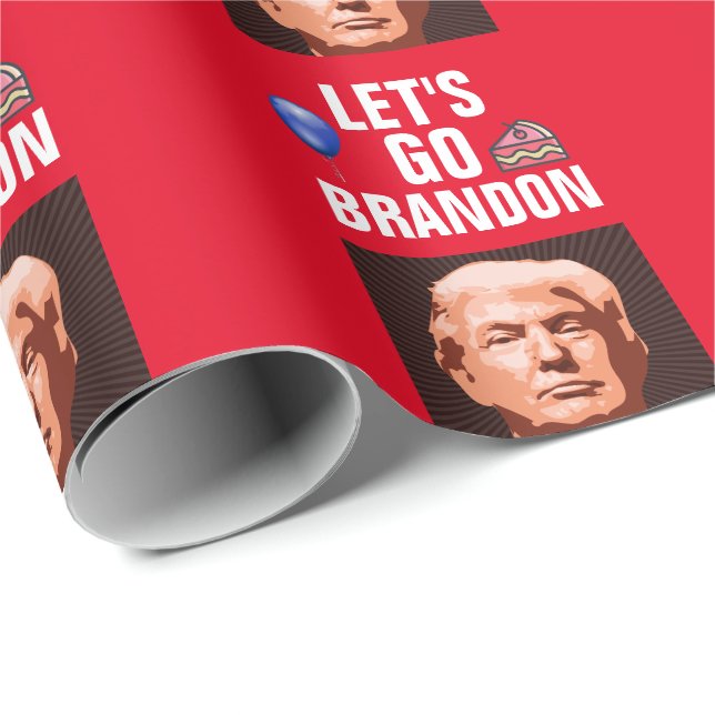 PAPIER CADEAU TRUMP ALLONS-Y BRANDON BANTHDAY WRAPPING PAPER (Coin rond)