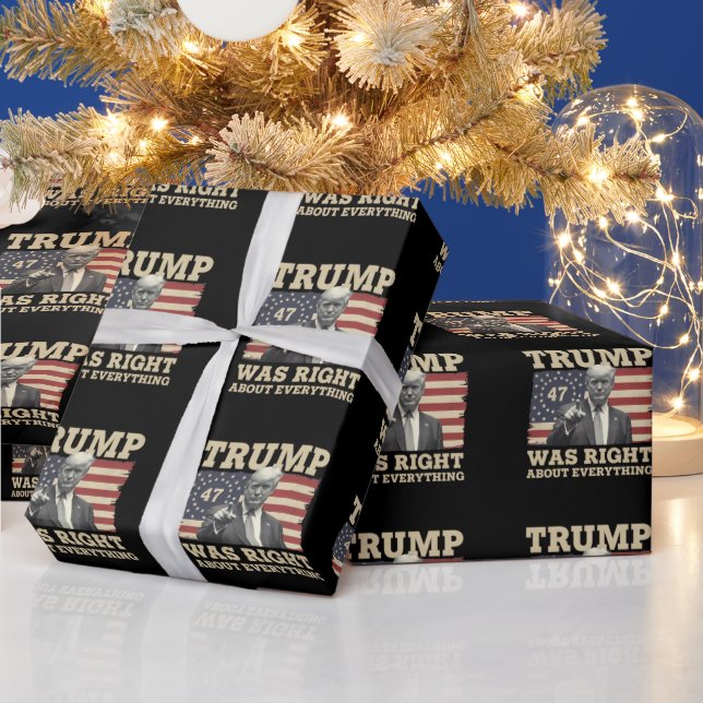 Papier Cadeau Trump avait raison sur tout USA Amérique (Vacances)