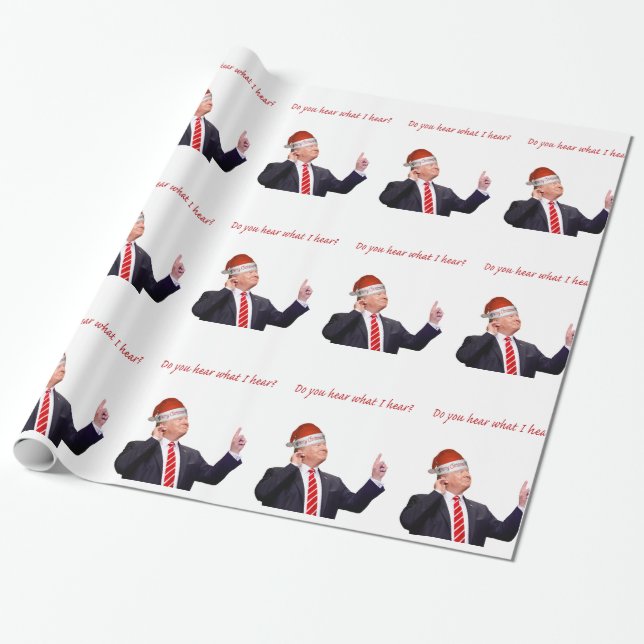 Papier Cadeau Trump Christmas : Entendez-Vous Ce Que J'Entends ? (Déroulé)