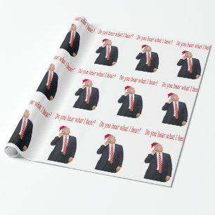 Papier Cadeau Trump Christmas : Entendez-Vous Ce Que J'Entends ?