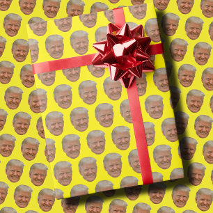 Papier Cadeau Trump face cadeau envelopper Trump 2024