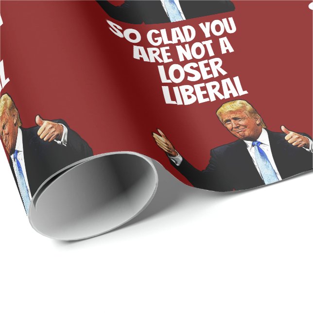 Papier Cadeau TRUMP FUNNY CHRISTMAS Papier à enveloppement (Coin rond)