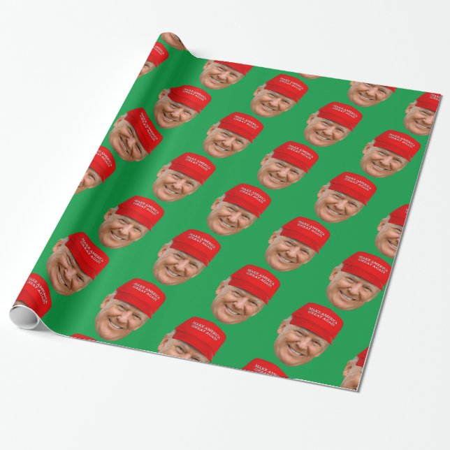 Papier Cadeau TRUMP MAGA Noël (Déroulé)