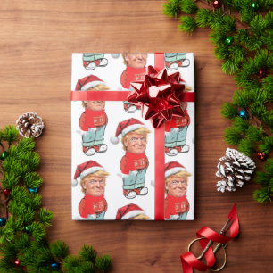 Papier Cadeau Trump n'est qu'un gars chanceux Noël drôle Père No