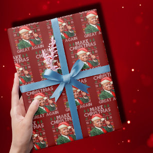 Papier Cadeau Trump Père Noël Rendre Noël à nouveau génial