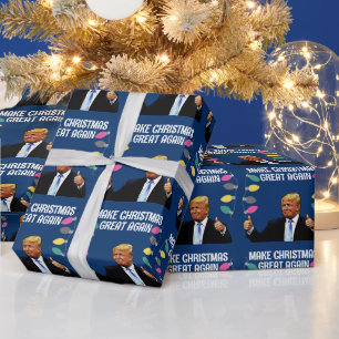 PAPIER CADEAU TRUMP RENDRE NOËL GRAND PAPIER À NOUVEAU