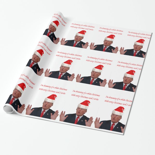 Papier Cadeau Trump, rêve d'un Noël blanc (Déroulé)