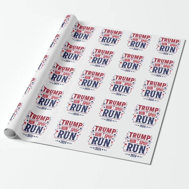 Papier Cadeau Trump Run Spot Run Funny Election Debate (Déroulé)